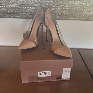 Gianvito Rossi nude black and PVC sexy heels